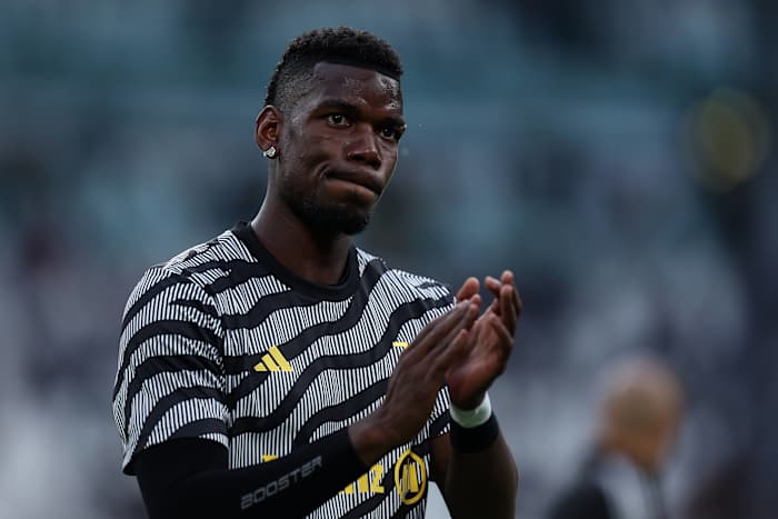 Juventus midfielder Paul Pogba pictured looking disappointed following a 1-1 draw against Bologna in September 2023